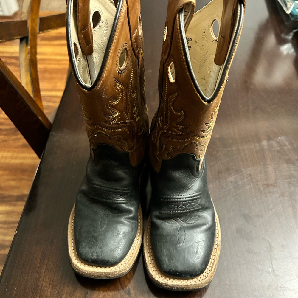 Kids' Black and Brown Western Boots